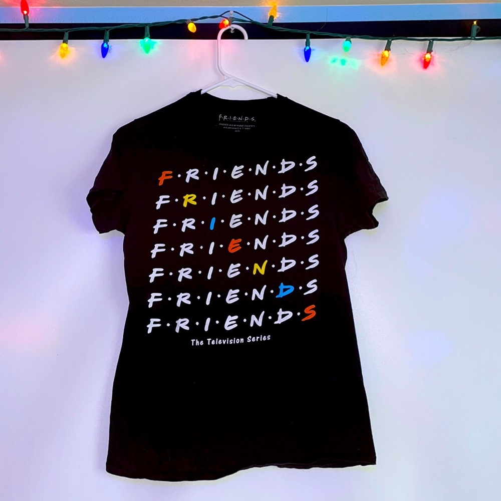 FRIENDS logo black T-shirt.